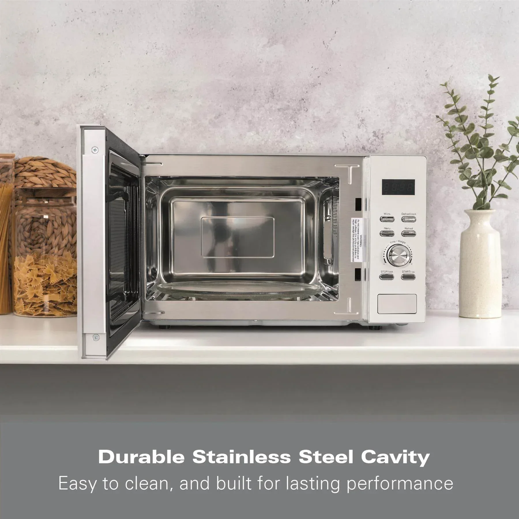 Hamilton Beach 30L Silver Family Microwave - Image 6