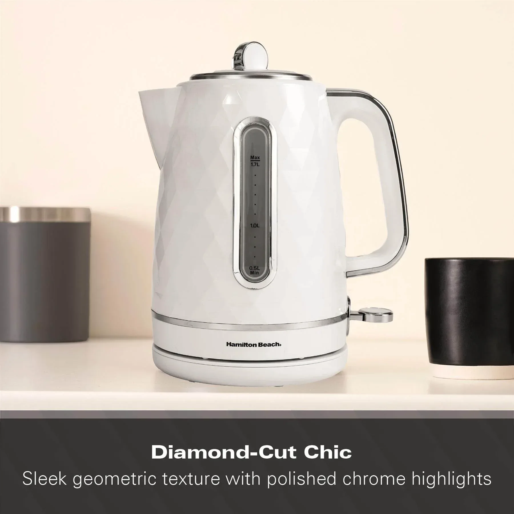 Hamilton Beach Diamond 1.7L Kettle - White - Image 4