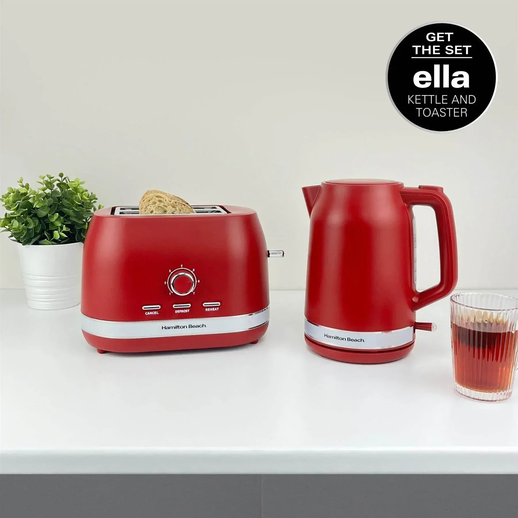 Hamilton Beach Ella 1.7L Kettle - Matte Red - Image 9