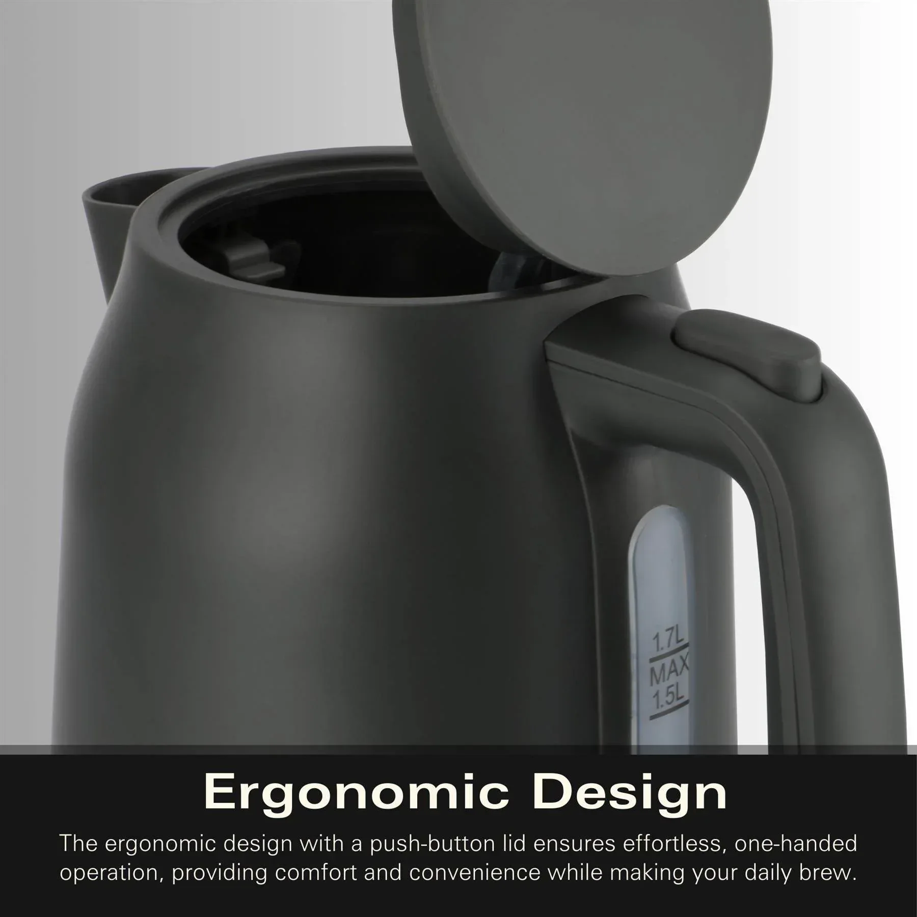 Hamilton Beach Ella Kettle & Toaster Set - Matte Charcoal - Image 7