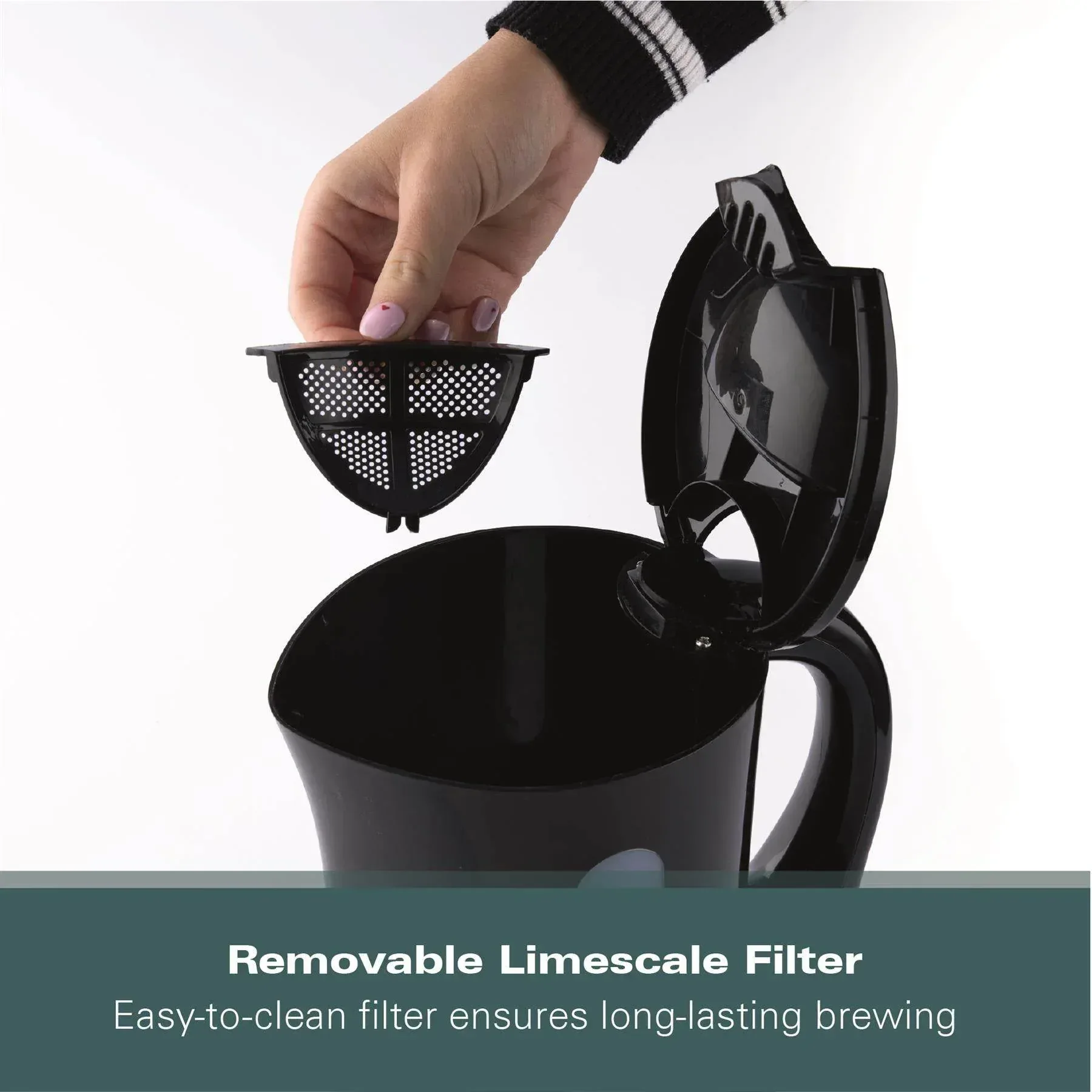 Hamilton Beach Essential 1.7L Plastic Kettle - Black - Image 8