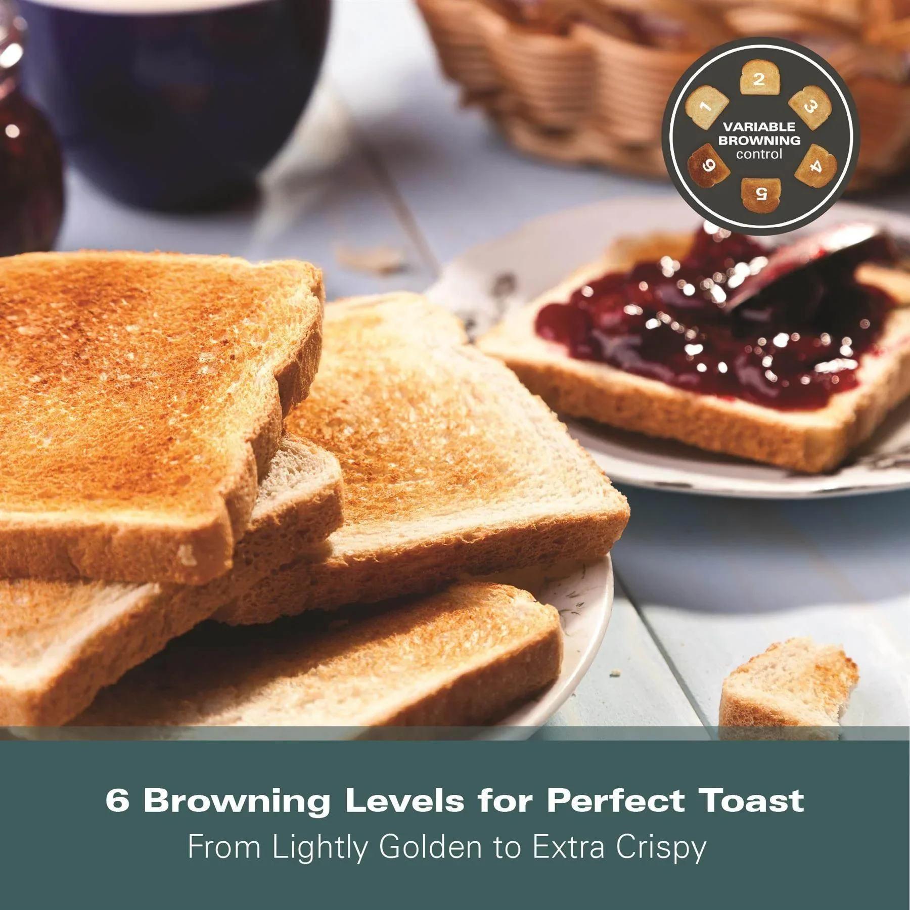 Hamilton Beach Essentials 4 Slice Toaster - Black - Image 7