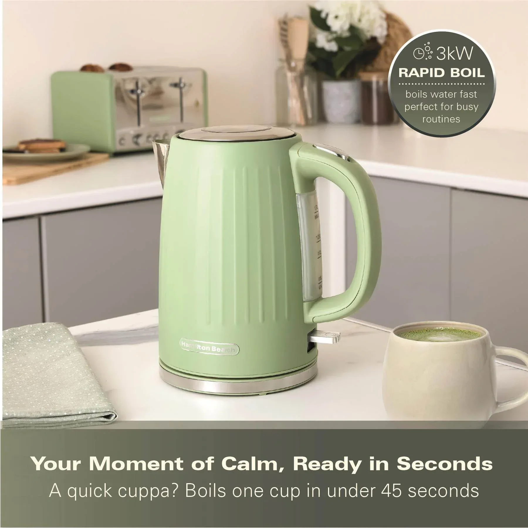 Hamilton Beach Harmony 1.7L Kettle - Matcha - Image 5