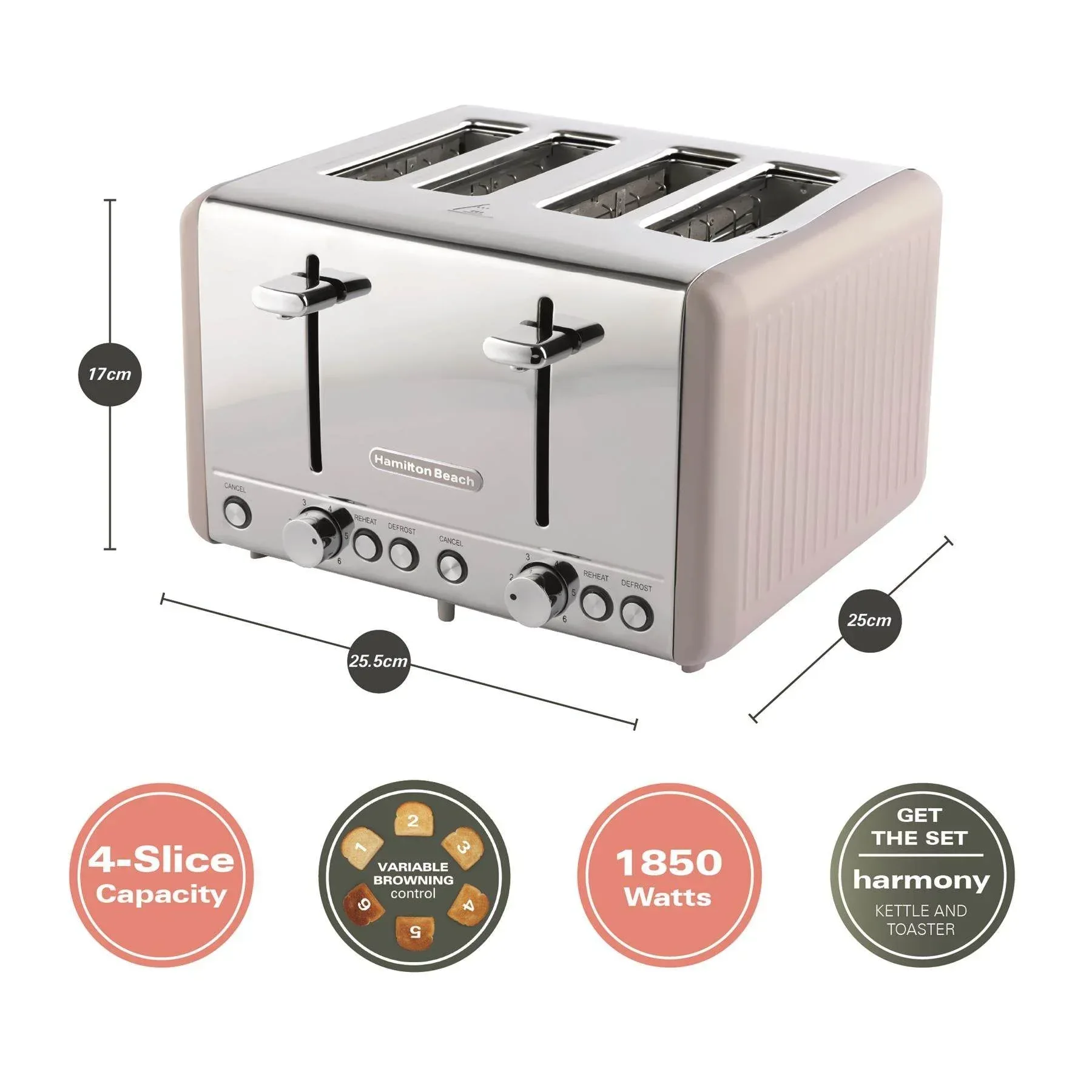 Hamilton Beach Harmony Kettle & Toaster Set - Cappuccino - Image 7
