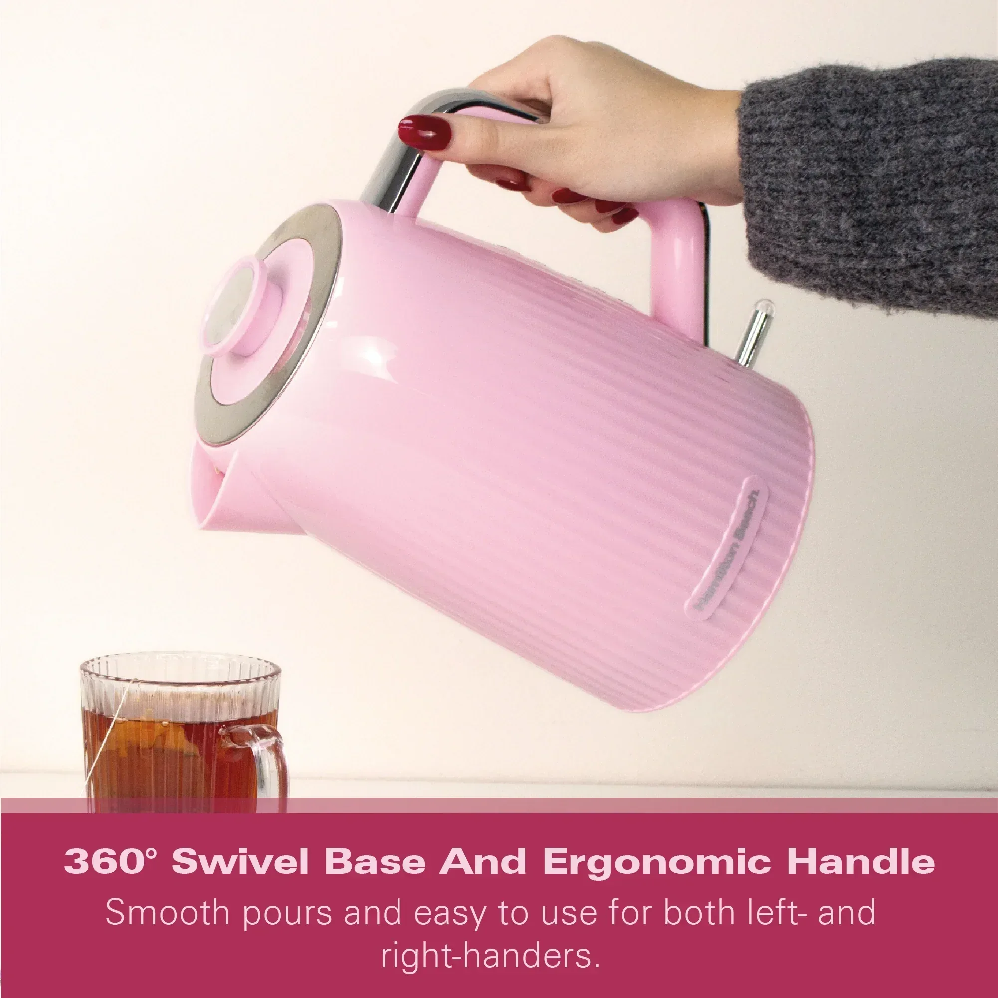 Hamilton Beach Miami 1.7L Kettle Flamingo Pink - Image 8
