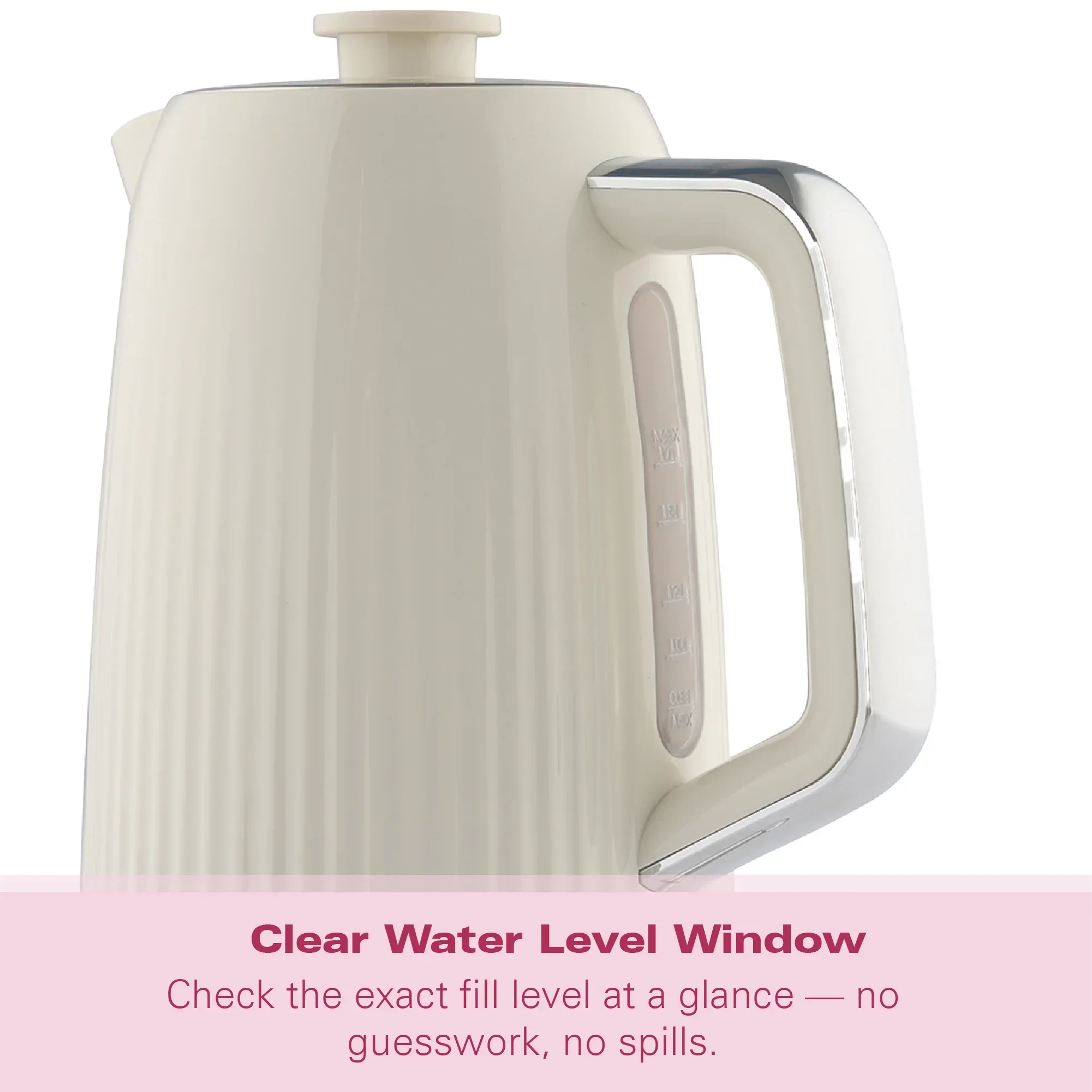 Hamilton Beach Miami 1.7L Kettle Sand - Image 9