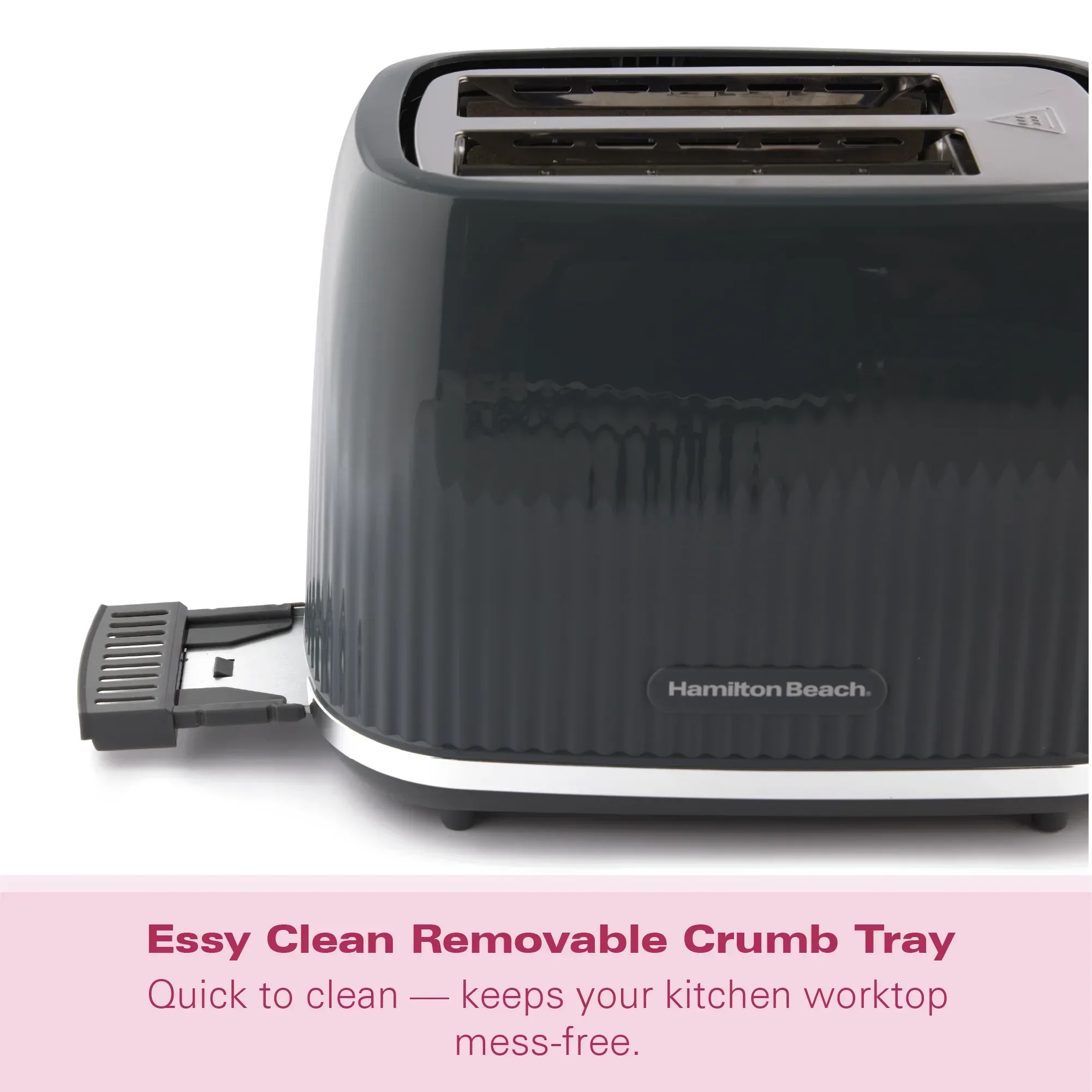 Hamilton Beach Miami 2 Slice Toaster Charcoal Grey - Image 9