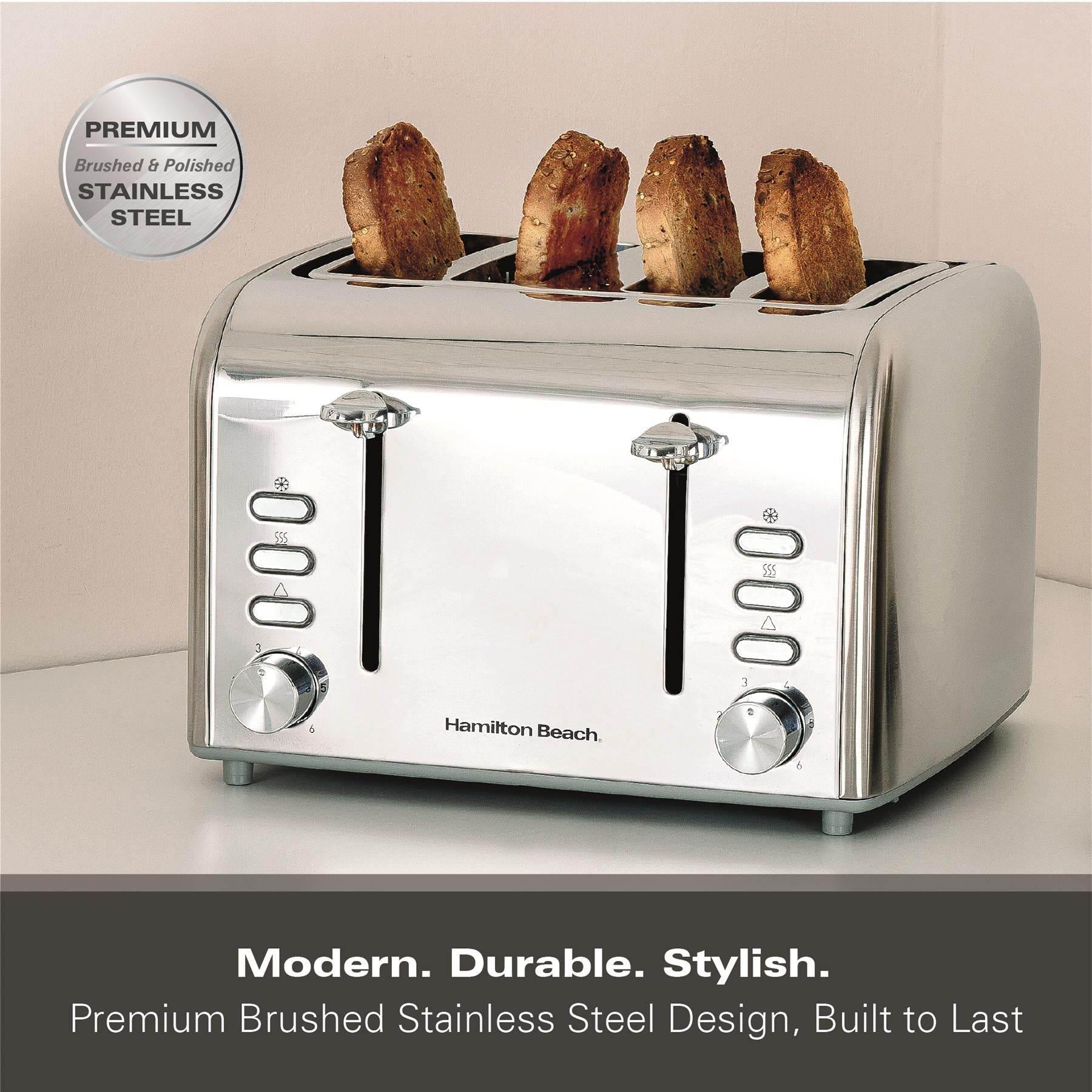 Hamilton Beach Rise Stainless Steel 4 Slice Toaster - Brushed & Polished - Image 8