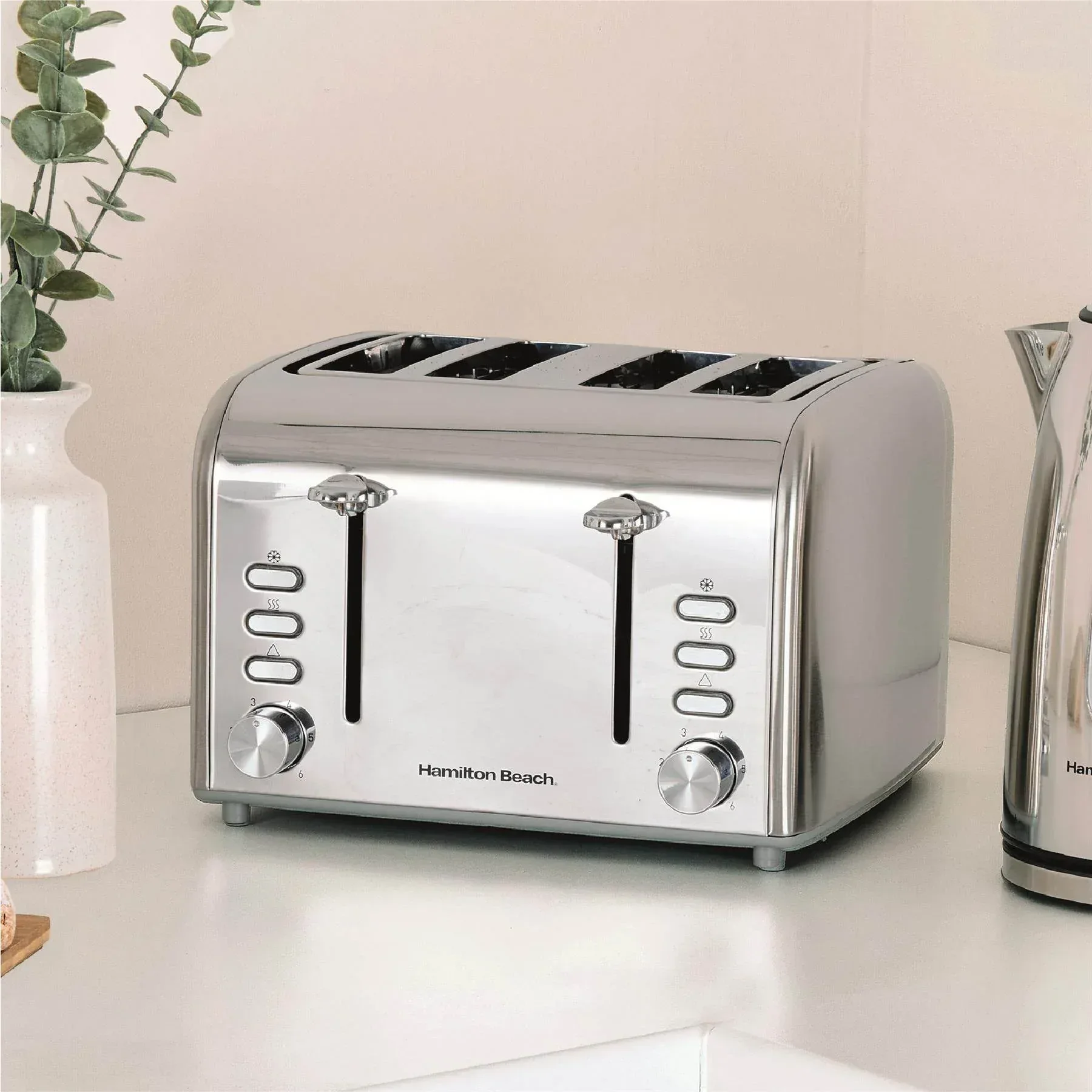 Hamilton Beach Rise Kettle, Toaster & Microwave Set - Polished - Image 3