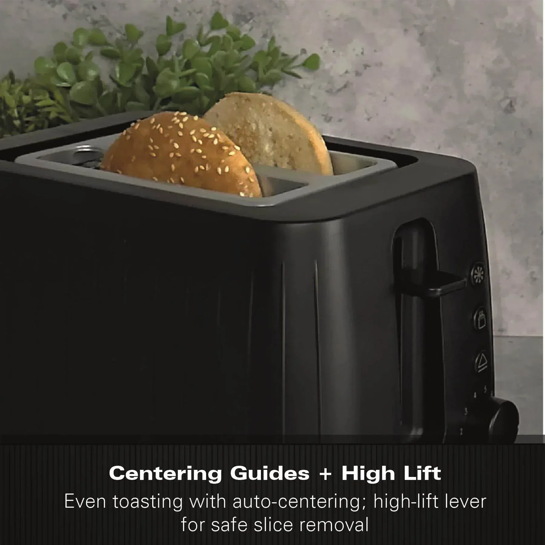 Hamilton Beach Stealth 2 Slice Textured Toaster - Matte Black - Image 9