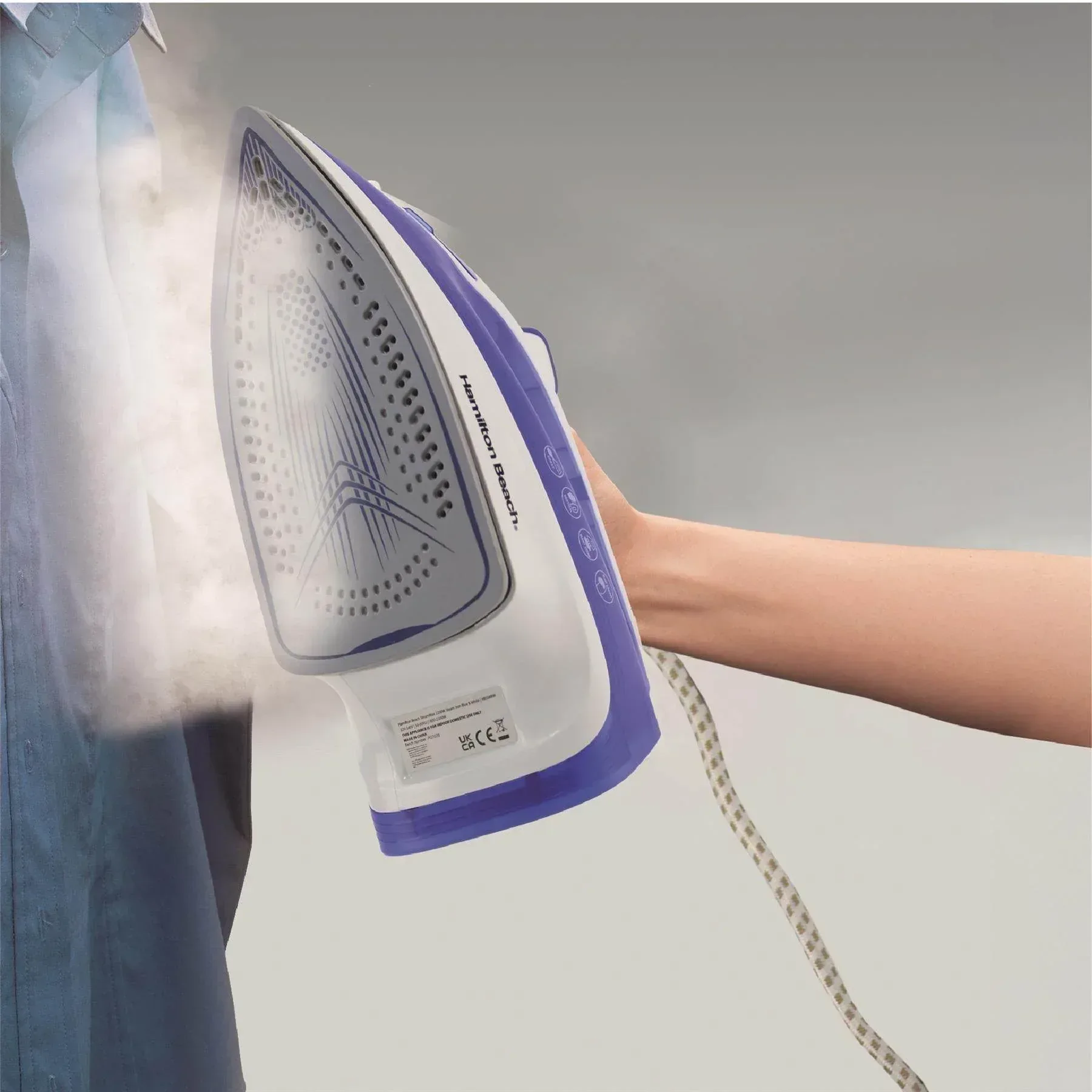 Hamilton Beach SteamMax 2200W Steam Iron -  Blue & White - Image 11